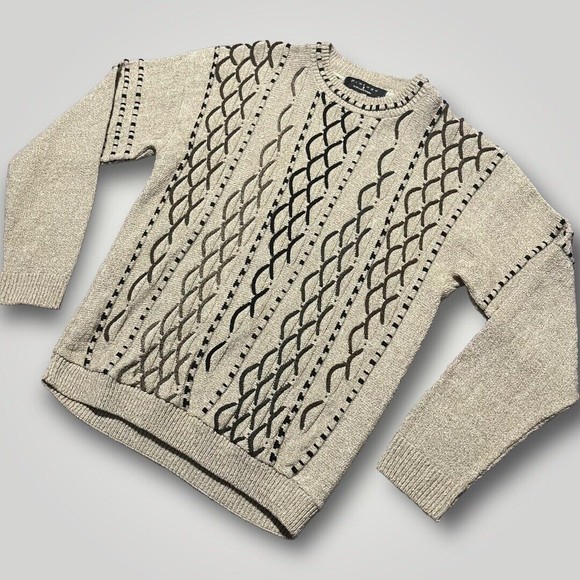 Vintage Protege Collection 3D Coogi Cosby Style Sweater Medium Large Made in USA - Picture 15 of 16